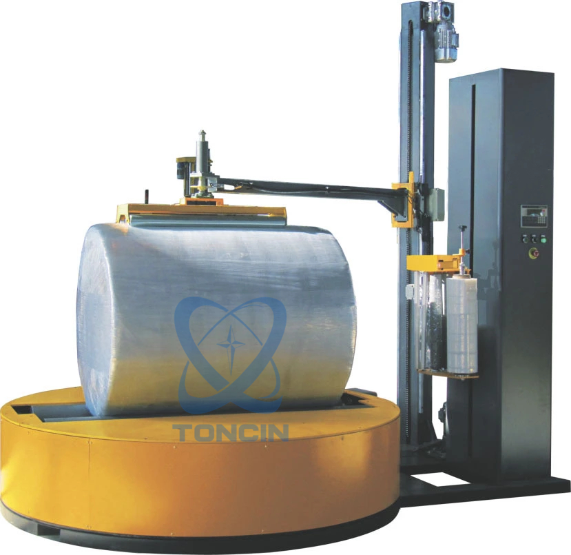 Máquina de embalagem de filme estirável cilíndrico para fábrica de papel